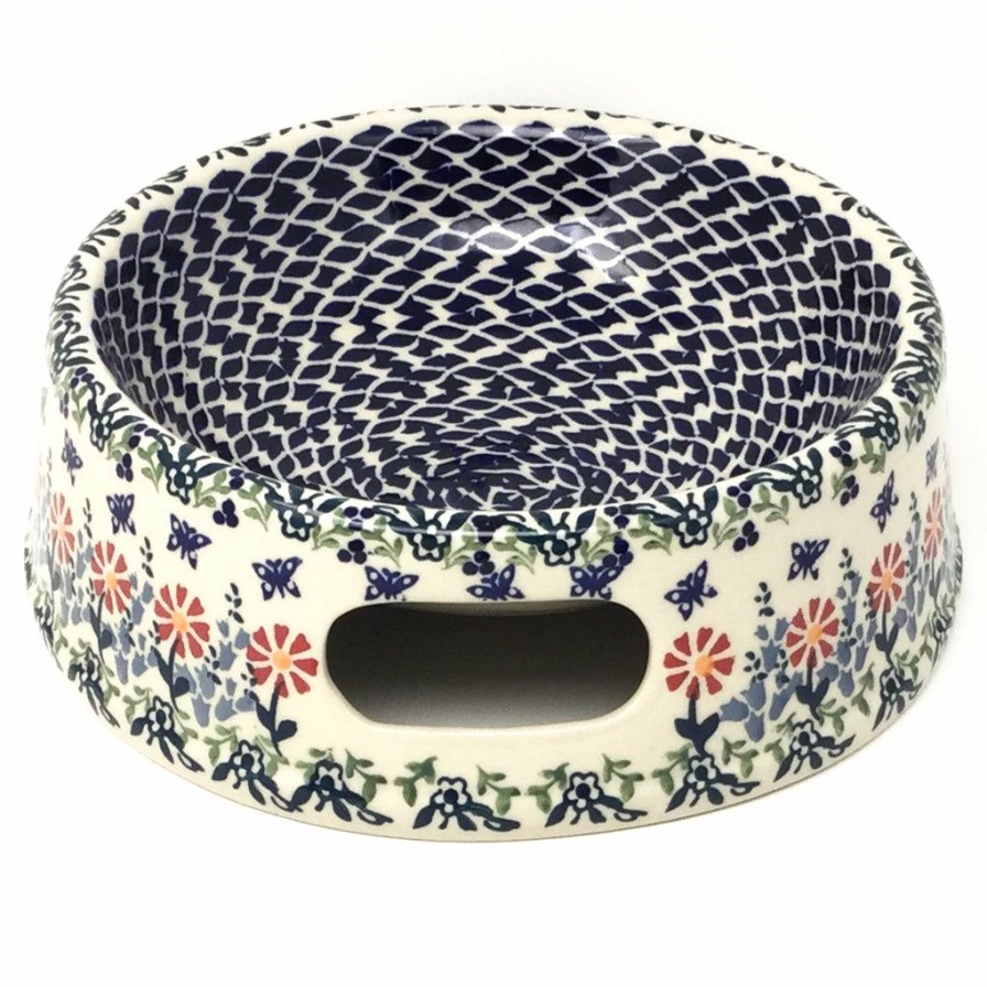 Bowls * | Janelle Imports Lg Dog Bowl In Wavy Flowers