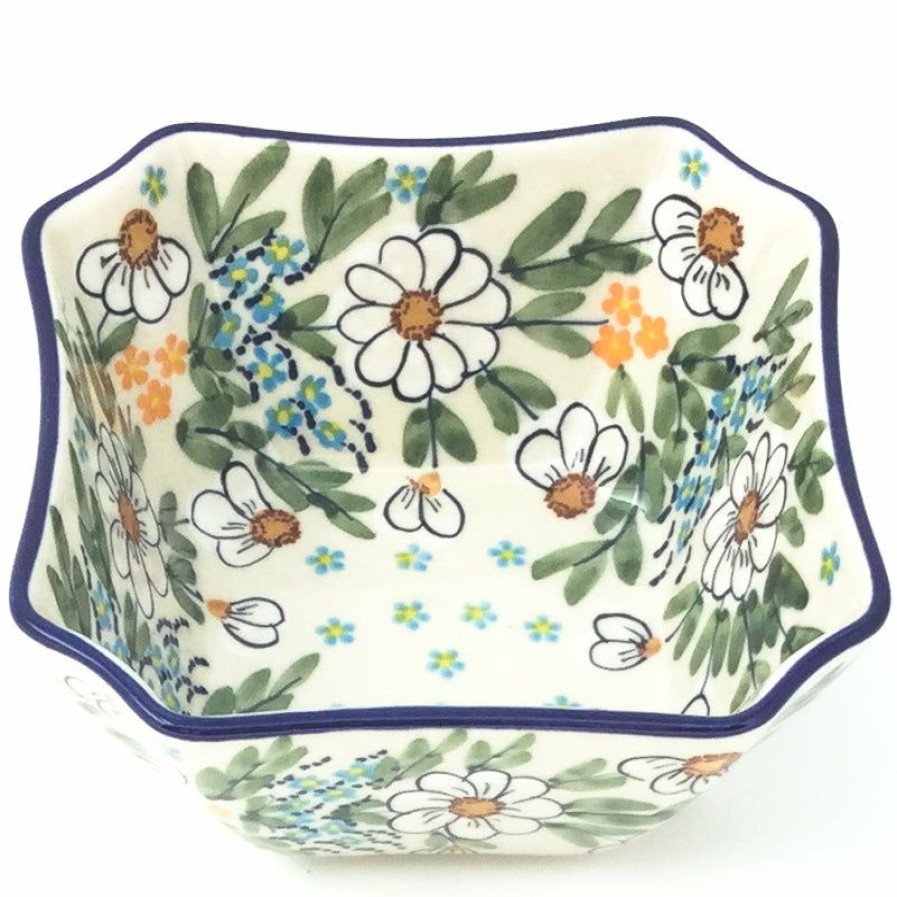 Bowls * | Janelle Imports Square Soup Bowl 16 Oz In Spectacular Daisy