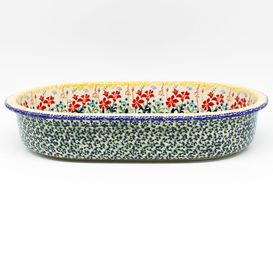 Bakeware * | Janelle Imports Lg Oval Baker In Country Summer