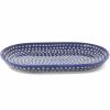 Platters, Servers, And Trays * | Janelle Imports Tiny Oval Platter In Blue Elegance