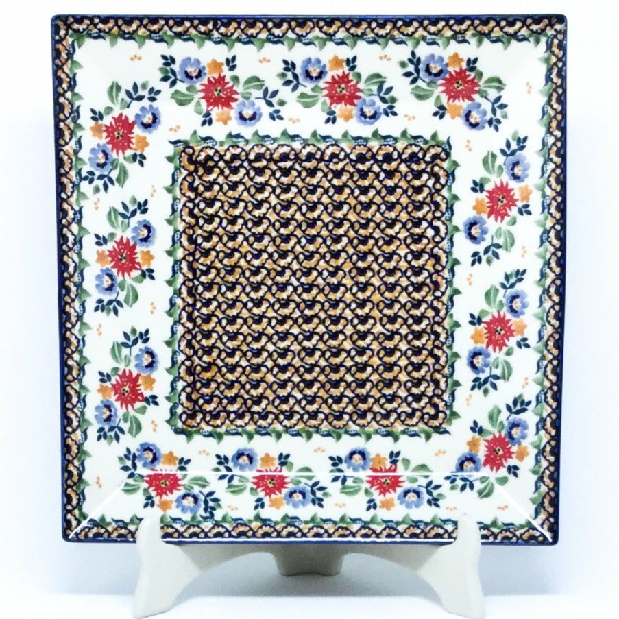 Platters, Servers, And Trays * | Janelle Imports Square Platter In Late Spring