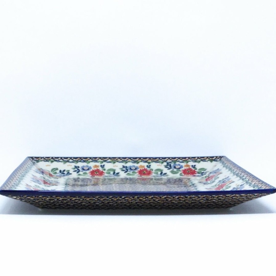 Platters, Servers, And Trays * | Janelle Imports Square Platter In Late Spring