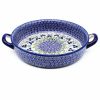 Bakeware * | Janelle Imports Round Baker W/Handles In Alpine Blue