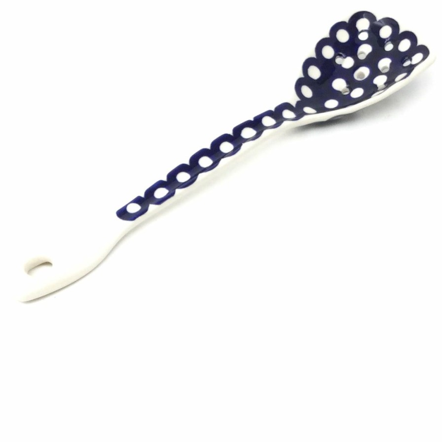 Kitchen Accessories * | Janelle Imports Colander Spoon 12 In White Polka-Dot