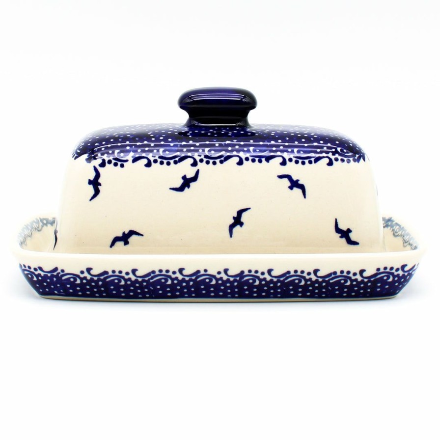 Table Accessories * | Janelle Imports Butter Dish In Seagulls