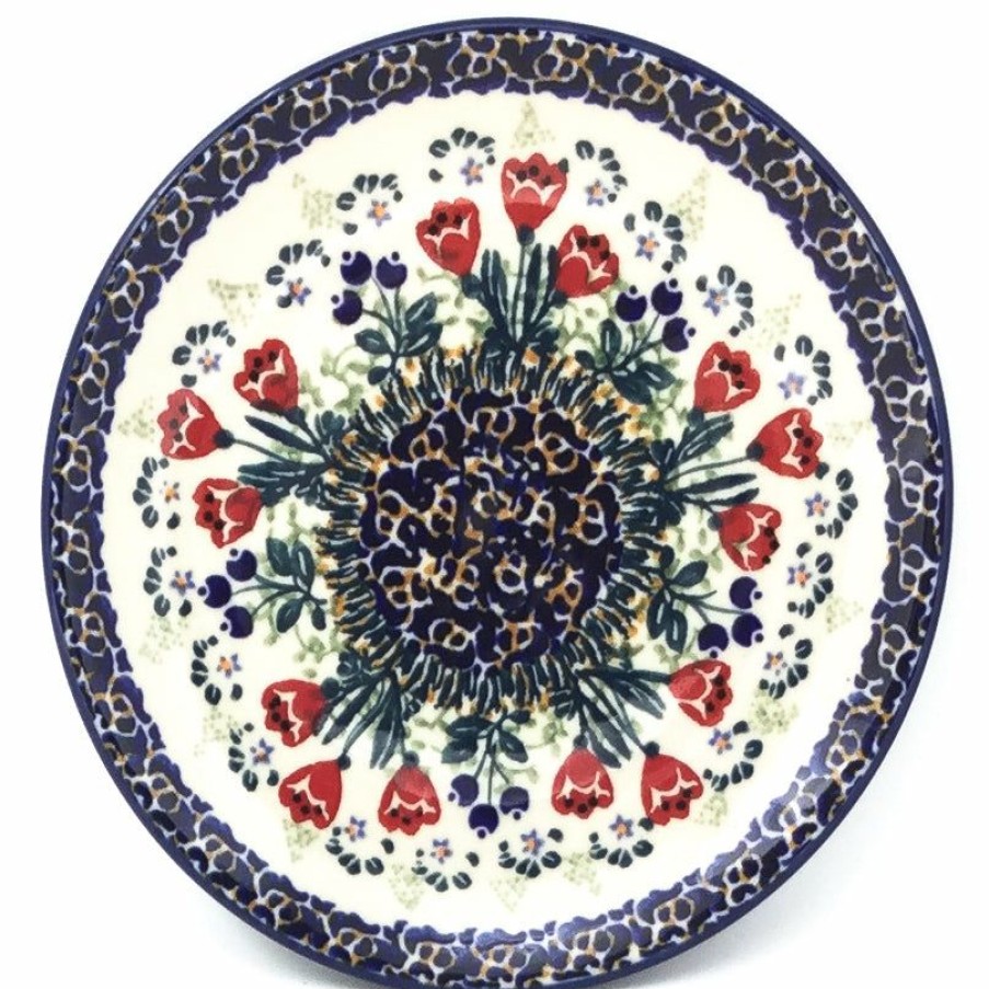 Plates * | Janelle Imports Bread & Butter Plate In Red Tulips