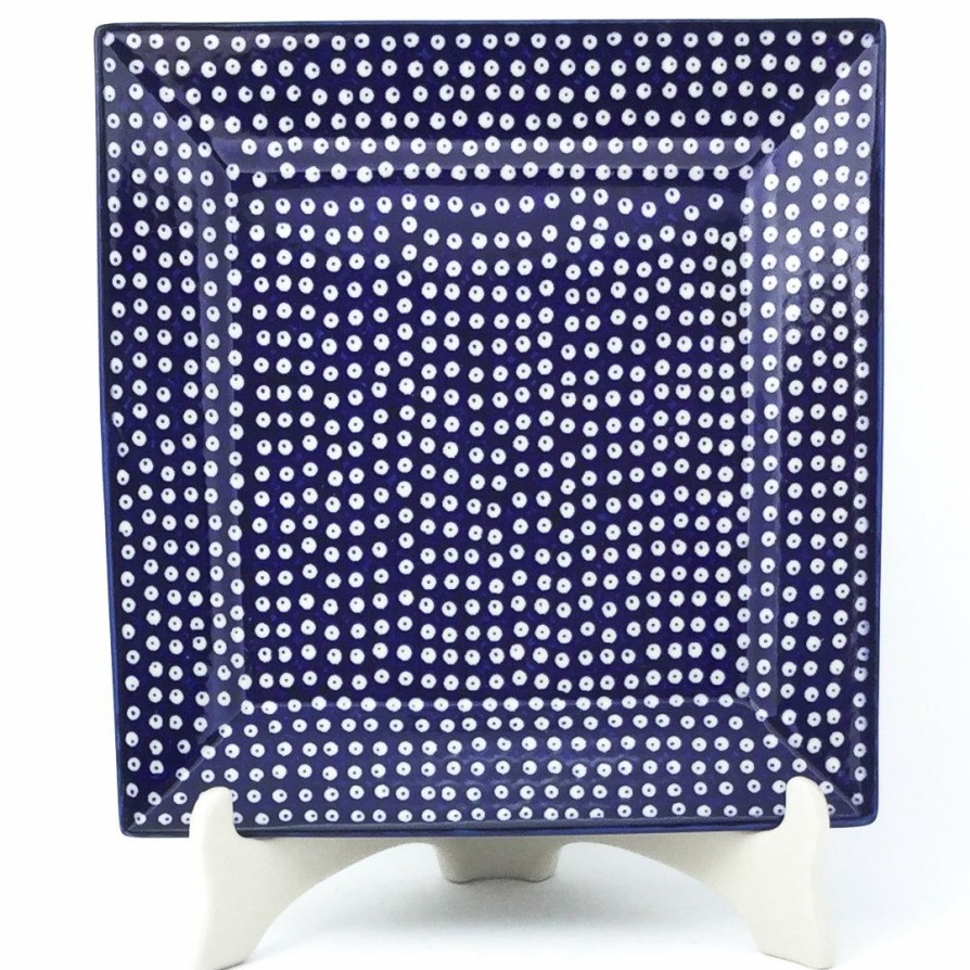 Plates * | Janelle Imports Square Dinner Plate In Blue Elegance