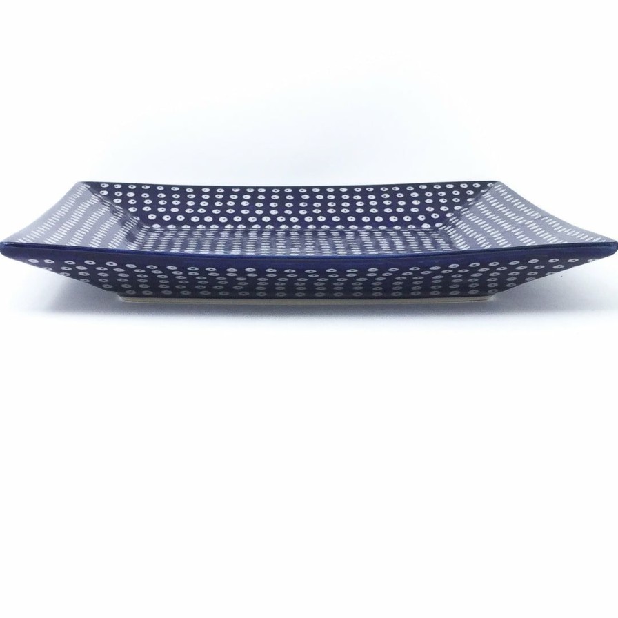 Plates * | Janelle Imports Square Dinner Plate In Blue Elegance