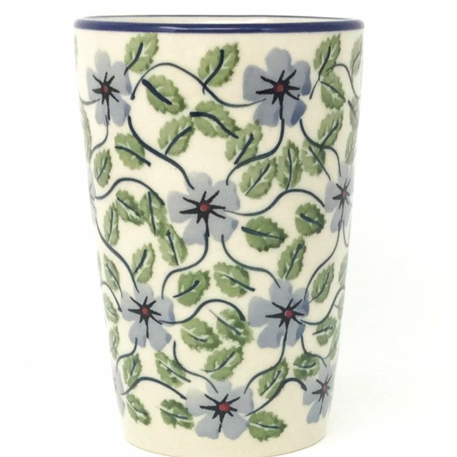 Home Decor * | Janelle Imports Toothbrush Holder/Cup In Blue Clematis