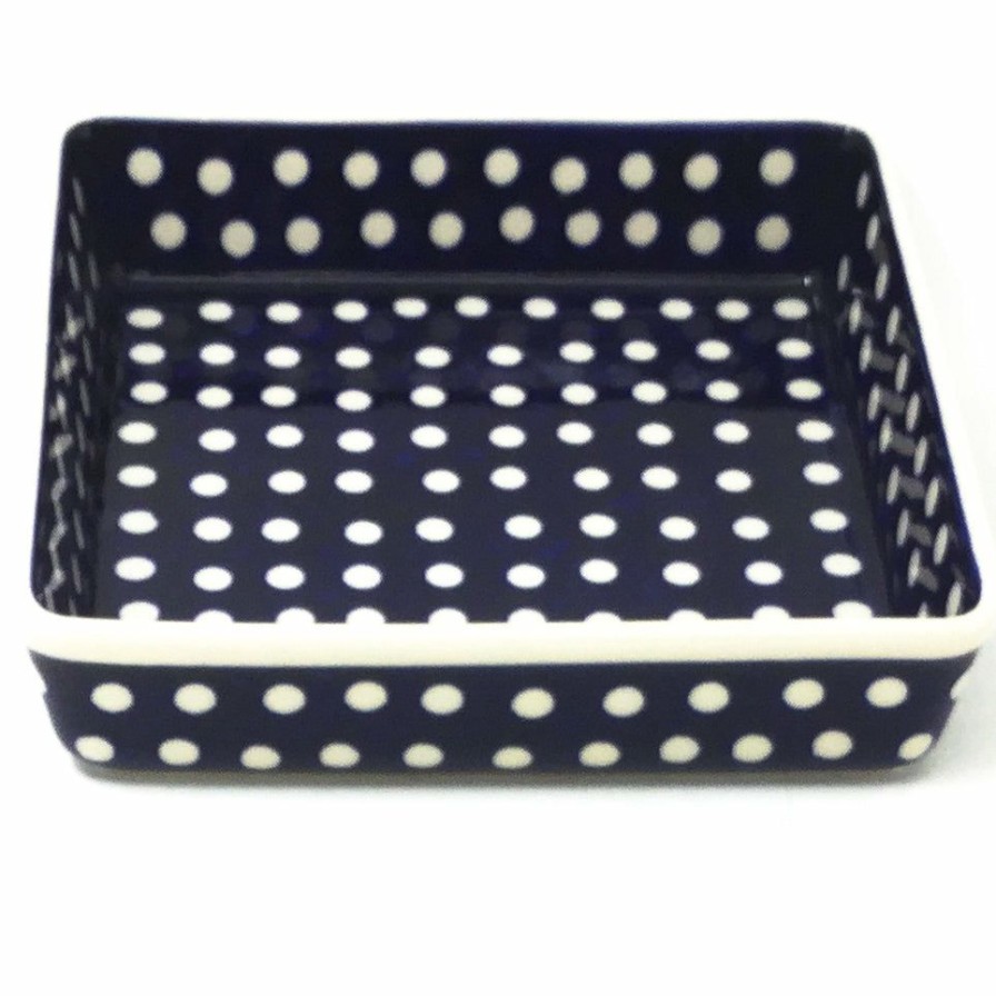 Bakeware * | Janelle Imports Square Baker In White Polka-Dot