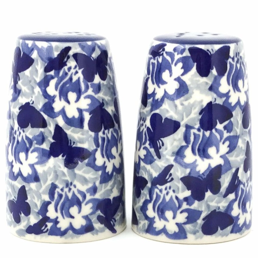 Table Accessories * | Janelle Imports Salt & Pepper Set In Blue Butterfly