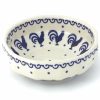 Bowls * | Janelle Imports Shallow Little Bowl 12 Oz In Blue Roosters