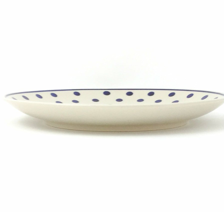 Plates * | Janelle Imports Dinner Plate 10 In Blue Polka-Dot