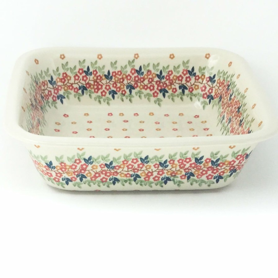 Bakeware * | Janelle Imports Deep Square Baker In Tiny Flowers