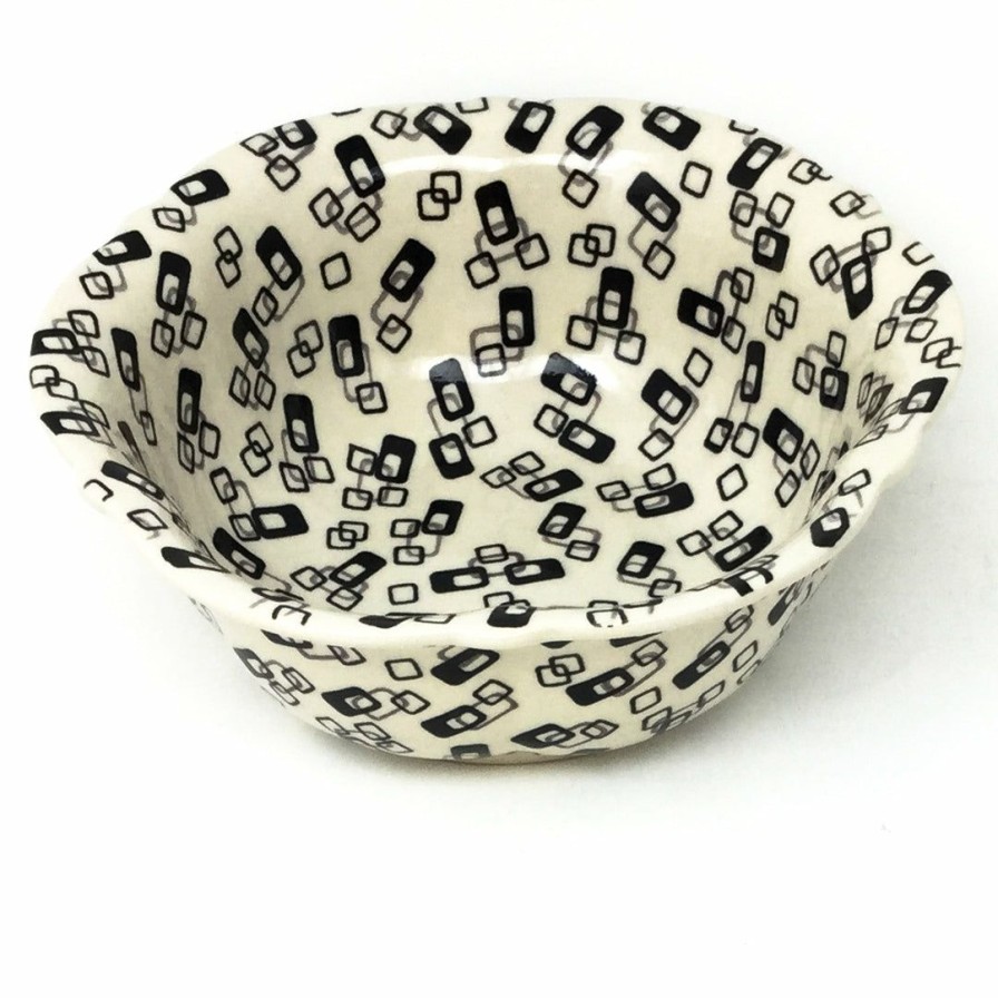 Bowls * | Janelle Imports Sm Retro Bowl In Modern Gray & Black