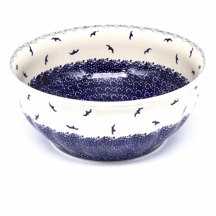 Bowls * | Janelle Imports Scalloped Bowl 128 Oz In Seagulls