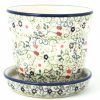 Home Decor * | Janelle Imports Sm Flower Pot W/Plate In Early Spring