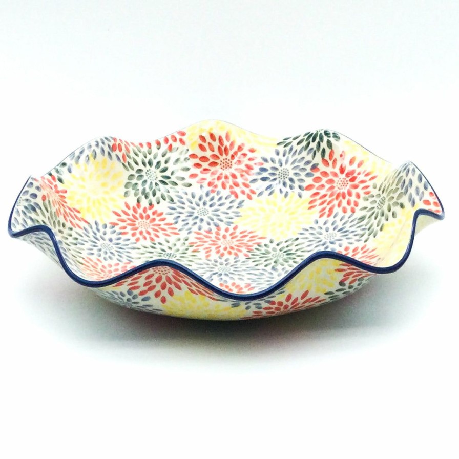 Bowls * | Janelle Imports Fluted Pasta Bowl In Pastel Burst