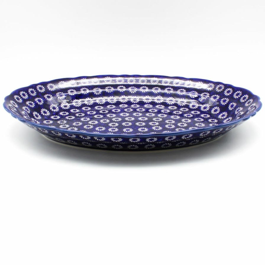 Platters, Servers, And Trays * | Janelle Imports Oval Basia Platter In Pinwheel