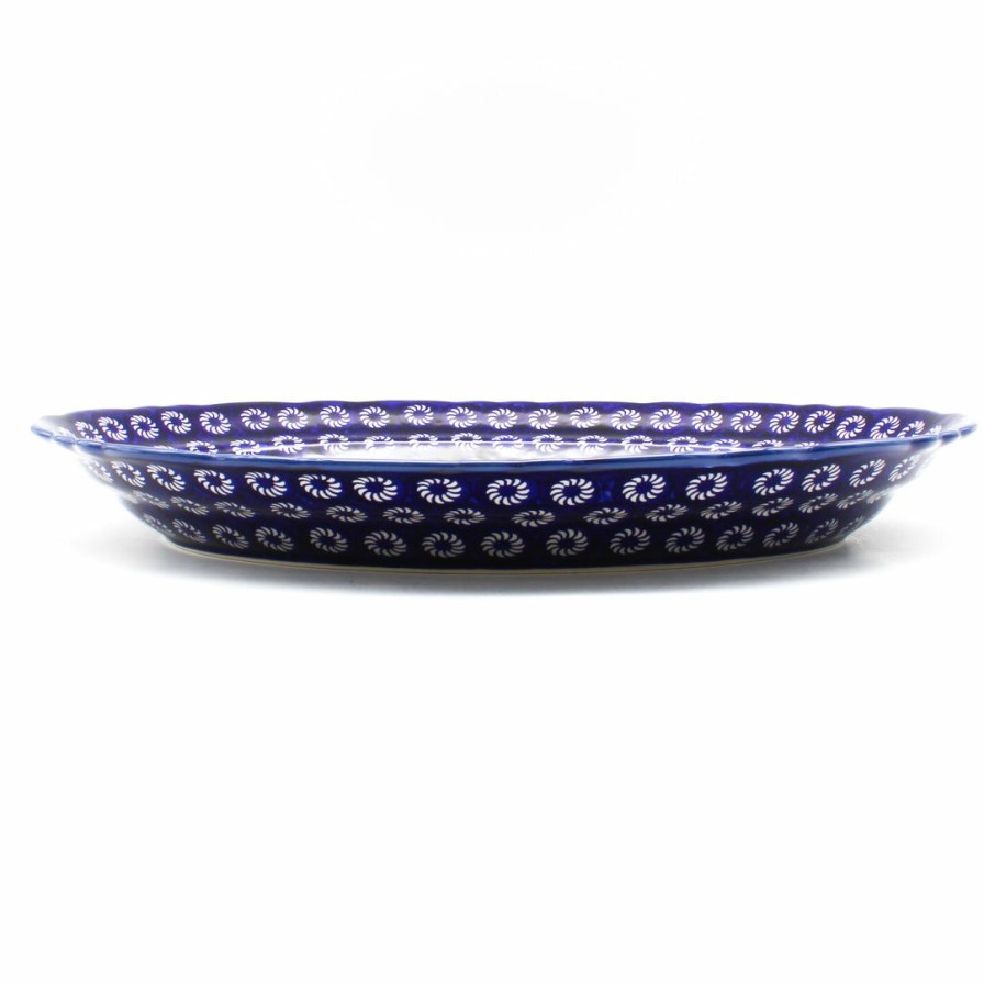 Platters, Servers, And Trays * | Janelle Imports Oval Basia Platter In Pinwheel