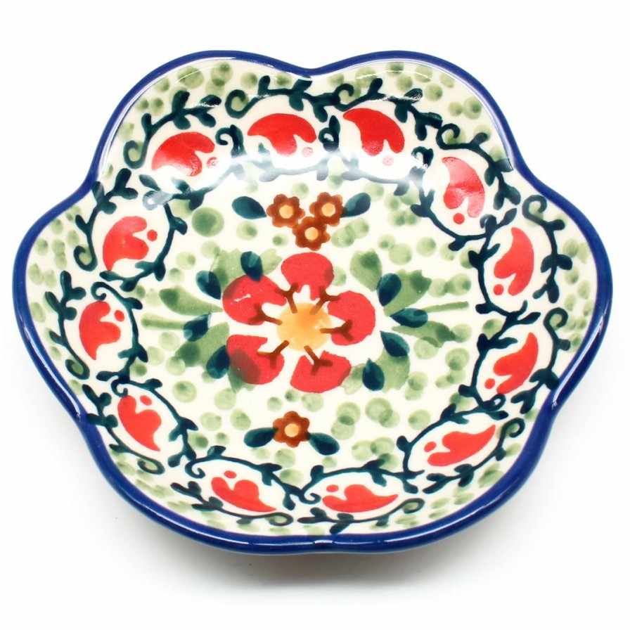 Home Decor * | Janelle Imports Flower Plate In Red Poppies