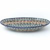 Platters, Servers, And Trays * | Janelle Imports Sm Modern Oval Server In White Daisy