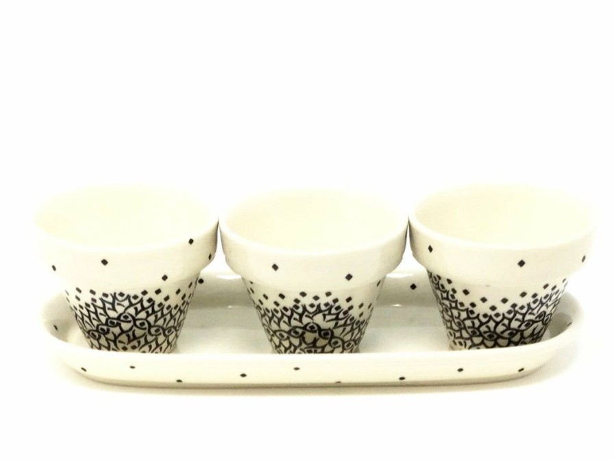 Home Decor * | Janelle Imports 3-Flower Pot W/Tray In 1185