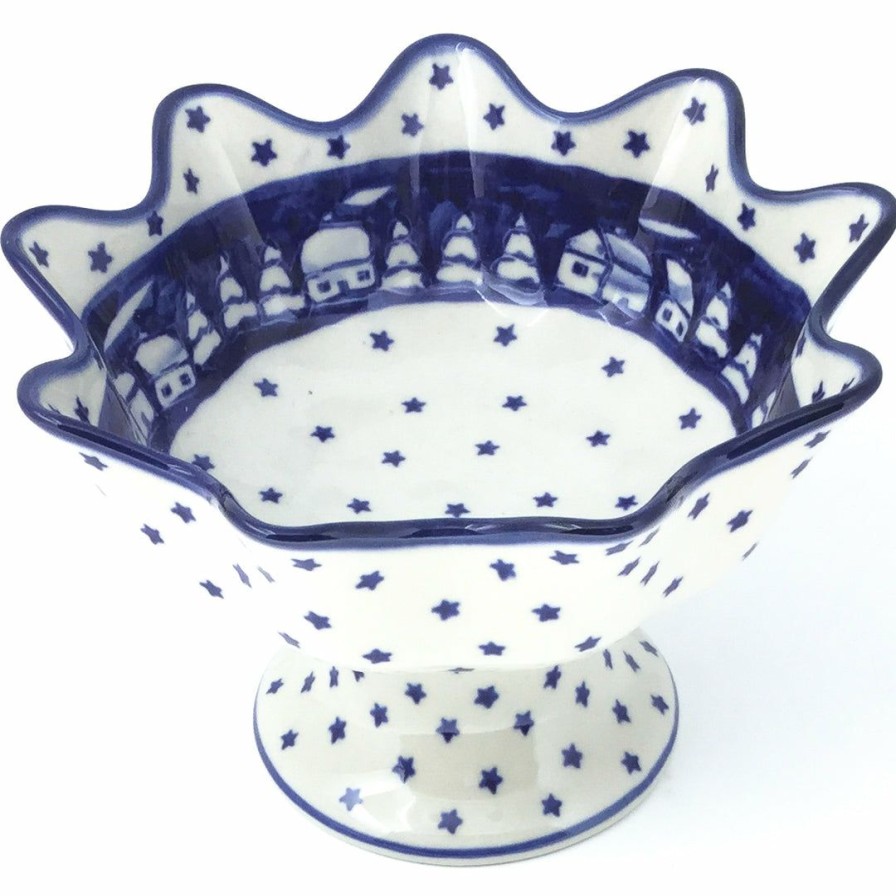 Bowls * | Janelle Imports Pedestal Berry Bowl In Winter