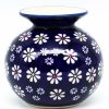 Home Decor * | Janelle Imports Round Vase In Flowers On Blue