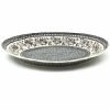 Platters, Servers, And Trays * | Janelle Imports Oval Basia Platter In Gray & Black