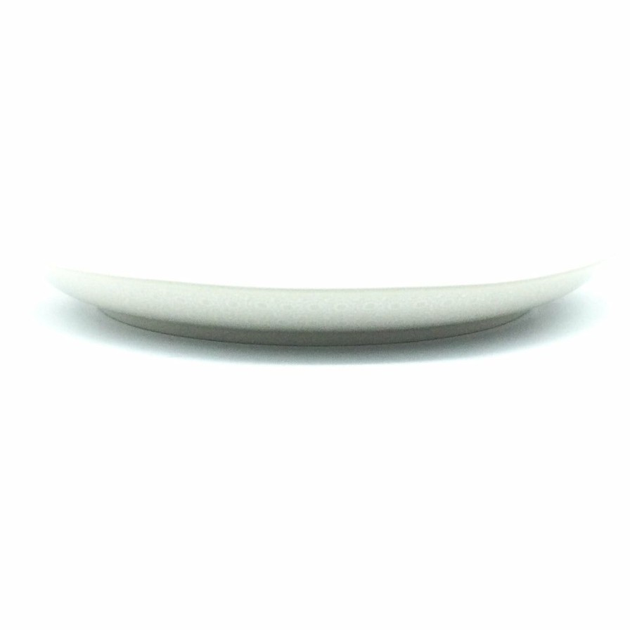 Platters, Servers, And Trays * | Janelle Imports Round Platter 12.5 In White On White