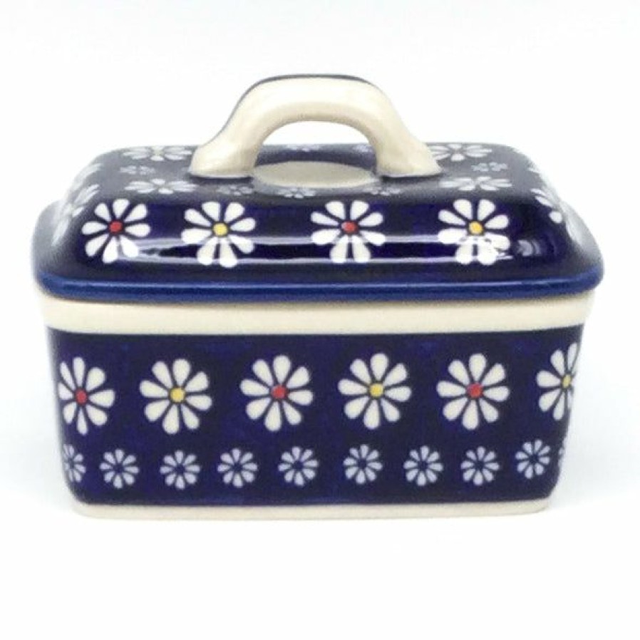 Table Accessories * | Janelle Imports Butter Box In Flowers On Blue