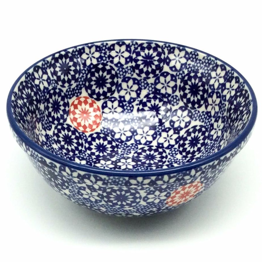 Bowls * | Janelle Imports New Soup Bowl 20 Oz In Red Snowflake