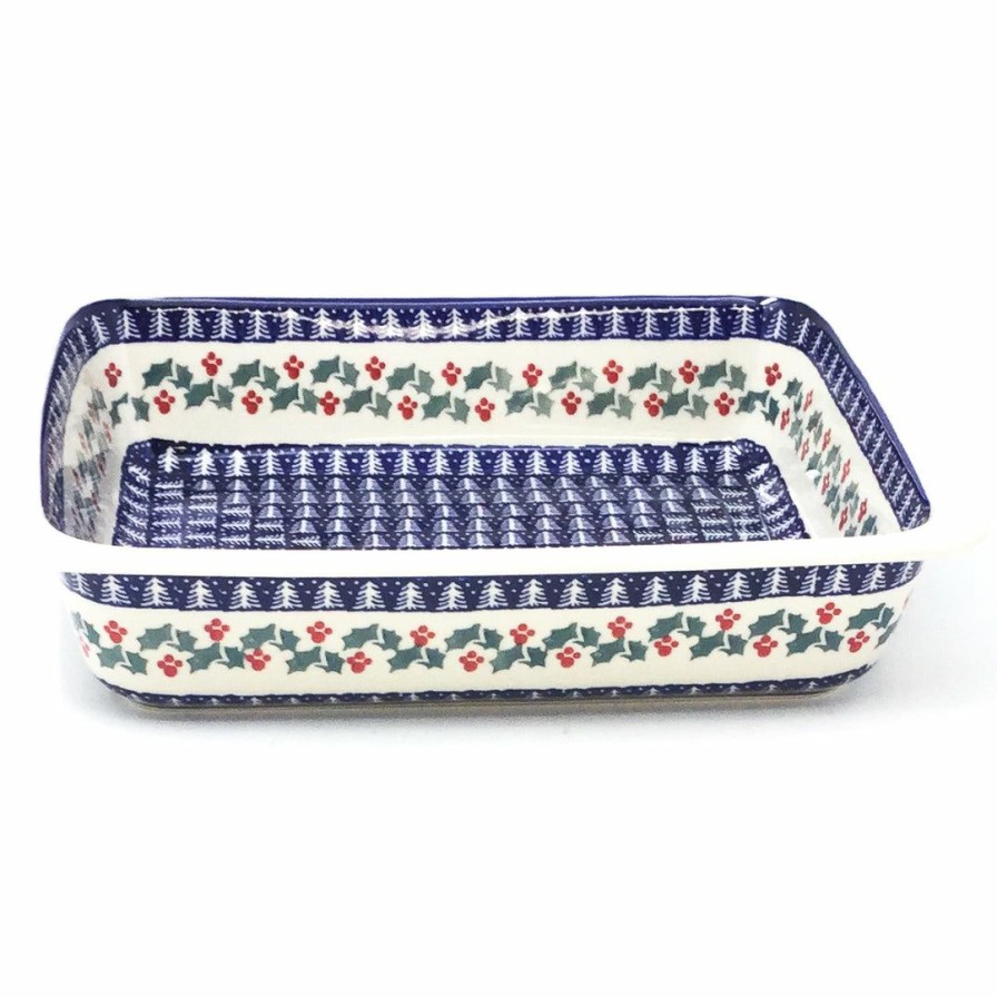 Bakeware * | Janelle Imports Deep Rect. Baker In Winter Holly