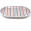 Platters, Servers, And Trays * | Janelle Imports Md Oval Platter In Red Crab