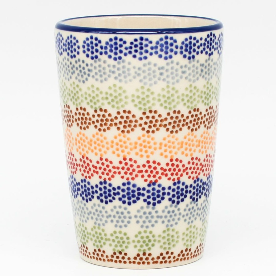 Home Decor * | Janelle Imports Toothbrush Holder/Cup In Modern Dots