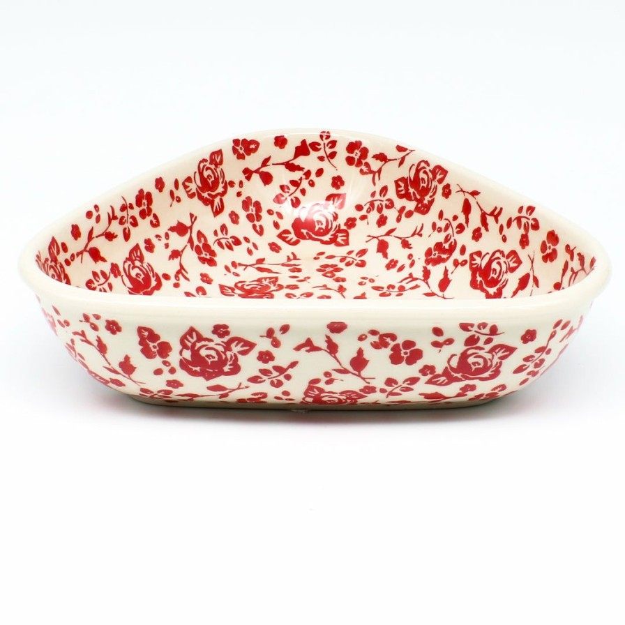 Bowls * | Janelle Imports Triangular Bowl 8 In Antique Red