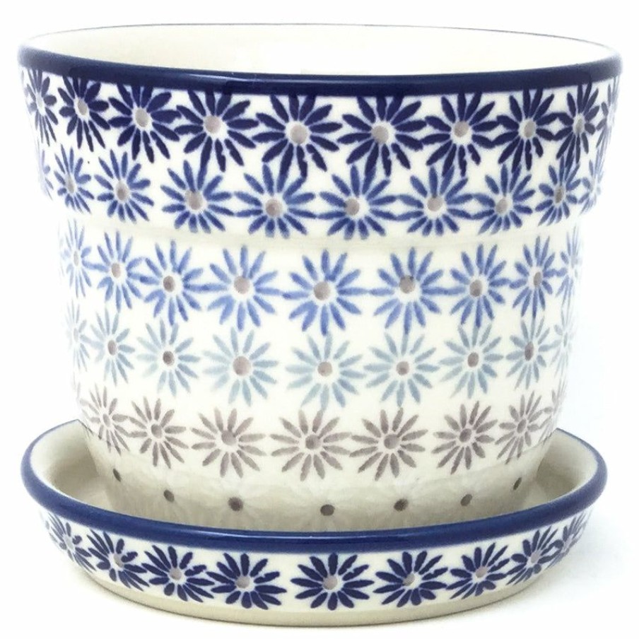 Home Decor * | Janelle Imports Sm Flower Pot W/Plate In All Stars