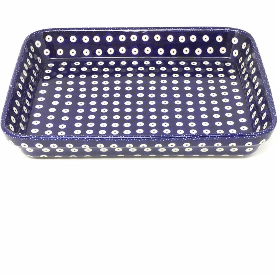 Bakeware * | Janelle Imports Lg Rectangular Baker In Blue Tradition