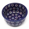 Bowls * | Janelle Imports Tiny Round Bowl 4 Oz In Tiny Flowers On Blue