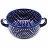 Bakeware * | Janelle Imports Sm Round Baker W/Handles In Blue Elegance