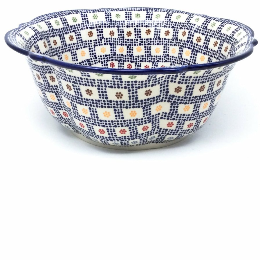 Bowls * | Janelle Imports Lg Retro Bowl In Modern Checkers