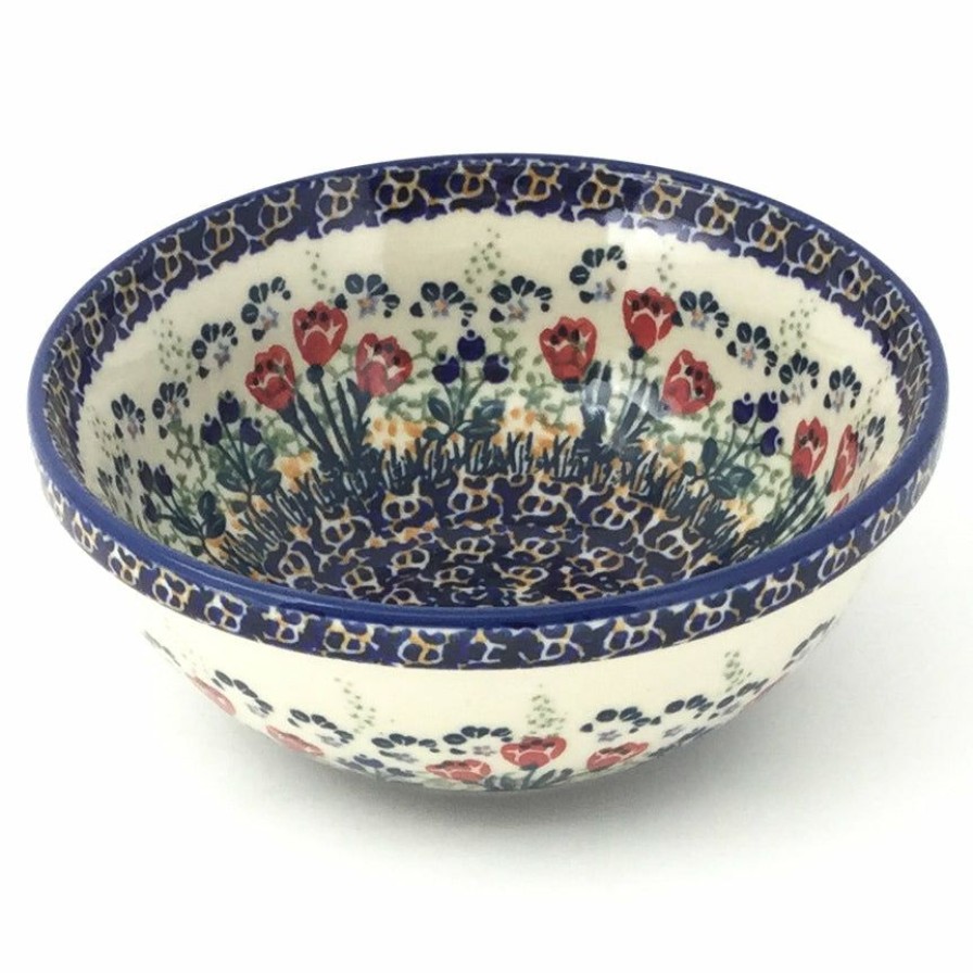 Bowls * | Janelle Imports New Soup Bowl 20 Oz In Red Tulips