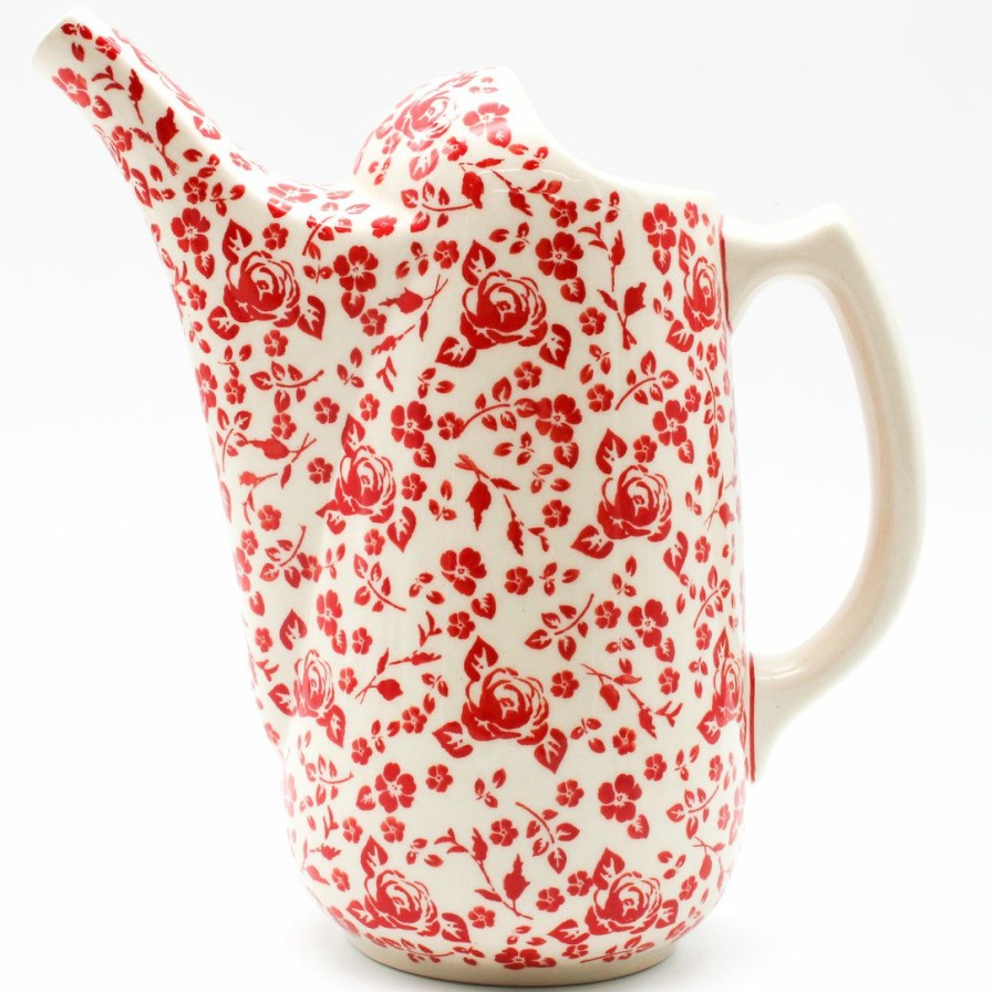 Home Decor * | Janelle Imports Watering Pitcher 2 Qt In Antique Red