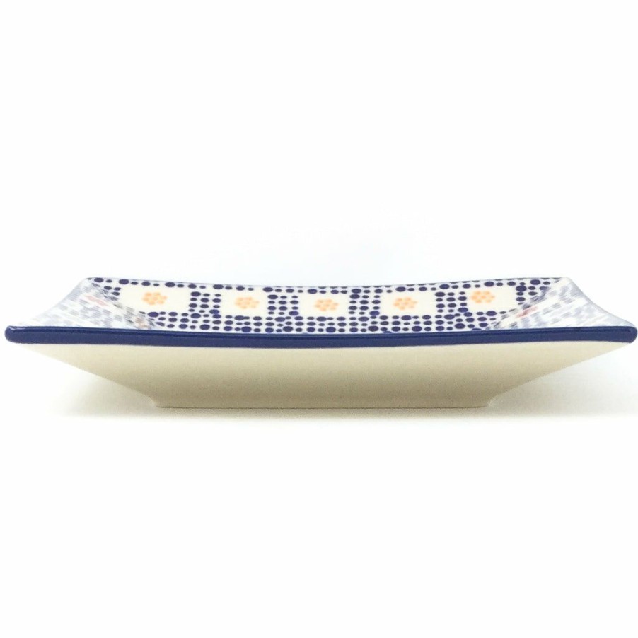 Plates * | Janelle Imports Square Luncheon Plate In Modern Checkers