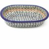 Bakeware * | Janelle Imports Lg Oval Baker In White Daisy