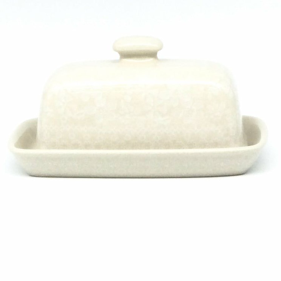 Table Accessories * | Janelle Imports Butter Dish In White On White