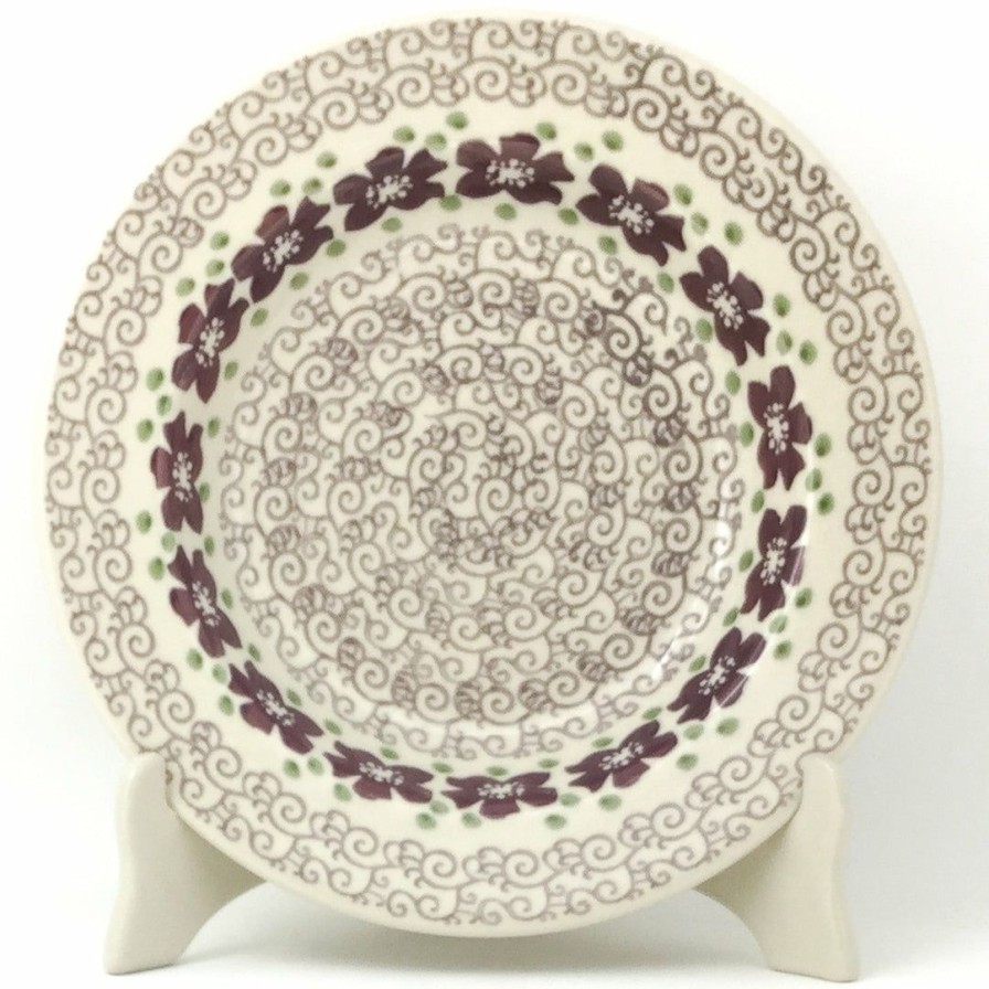 Plates * | Janelle Imports Soup Plate In Purple & Gray Flowers