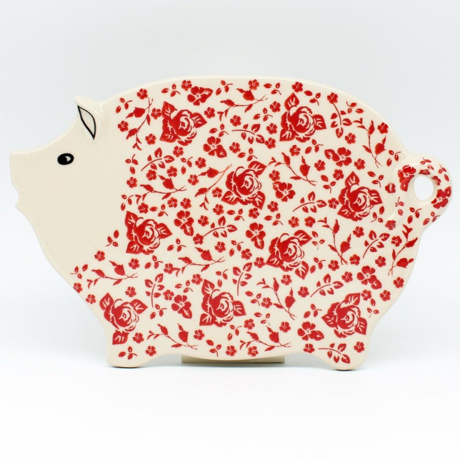 Kitchen Accessories * | Janelle Imports Piggy Cutting Board In Antique Red